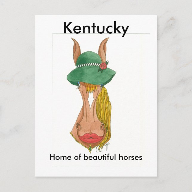 OceTDS184, Kentucky, Home of beautiful horses Postcard (Front)