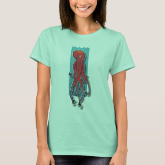 Ocho Manos White / Pink Ladies Ringer T-Shirt