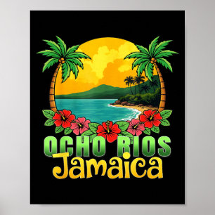 Ocho Rios Beach Jamaica Tropical Sunshine Sunset Poster