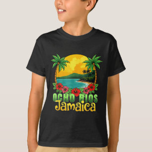 Ocho Rios Beach Jamaica Tropical Sunshine Sunset T-Shirt