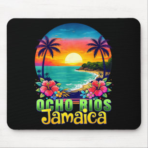 Ocho rios jamaica beach tropical sunset summer mouse mat