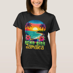 Ocho Rios Jamaica Beach Tropical Sunset Summer T-Shirt