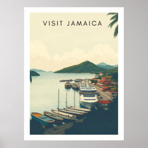 Ocho Rios, Jamaica – Cruise Port Harbor Travel Poster