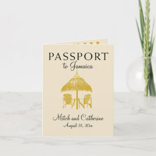 Ocho Rios Jamaica Passport Wedding Invitation