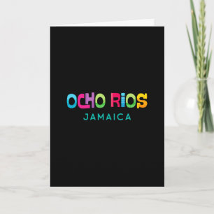 Ocho Rios Jamaica Retro Tropical Design Card
