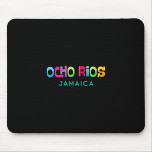 Ocho Rios Jamaica Retro Tropical Design Mouse Mat
