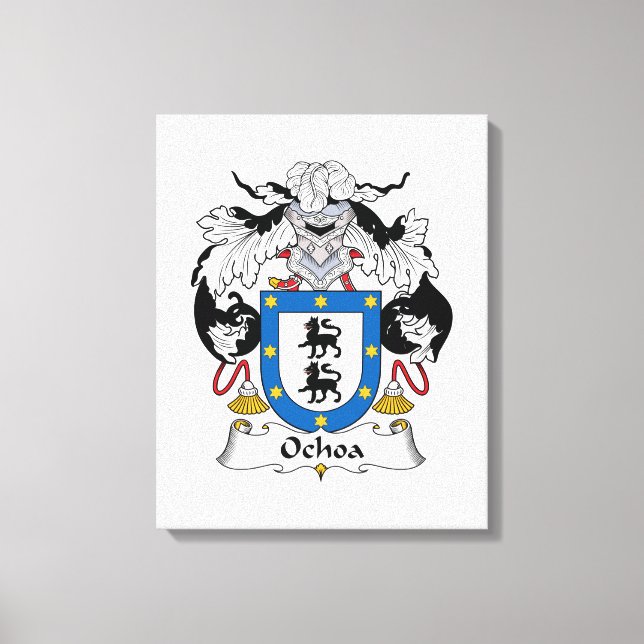 Ochoa Family Crest Canvas Print (Front)