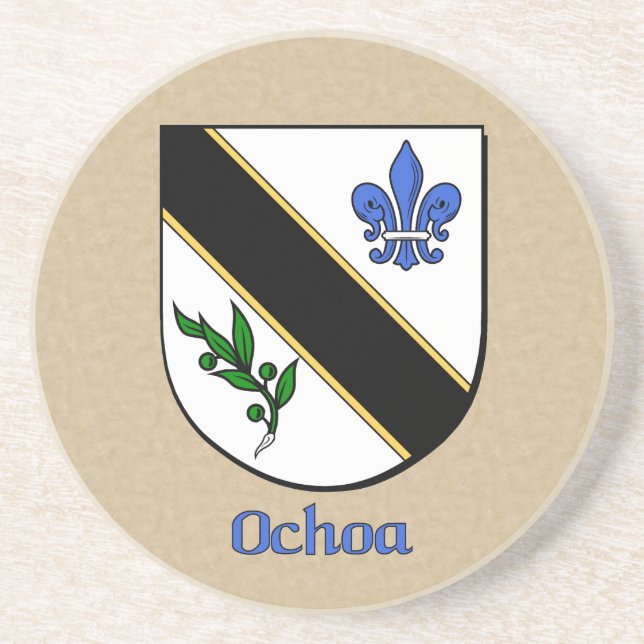Ochoa Heraldic Shield Coaster (Front)