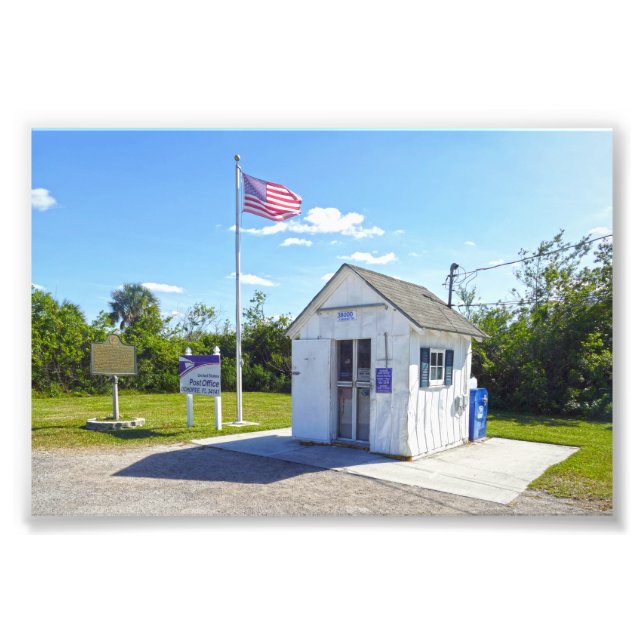 Ochopee, Florida, Post Office, Smallest in U.S. Photo Print (Front)