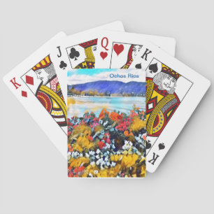 Ochos Rios Neon Pop Art Floral Playing Cards