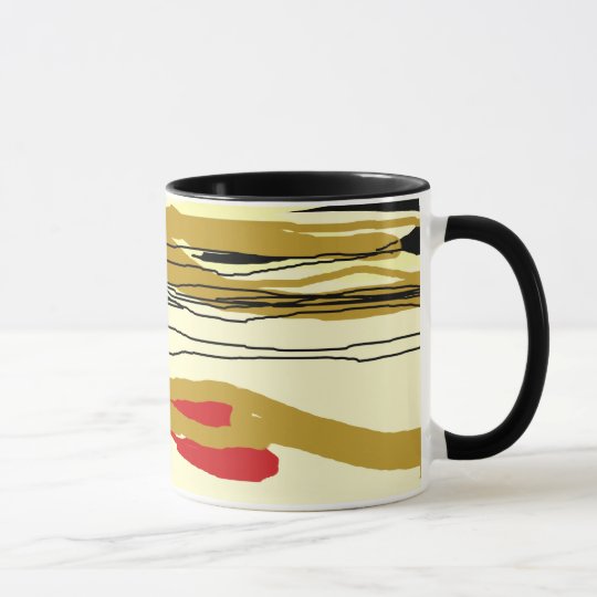 Ochre and red>Abstract Mugs