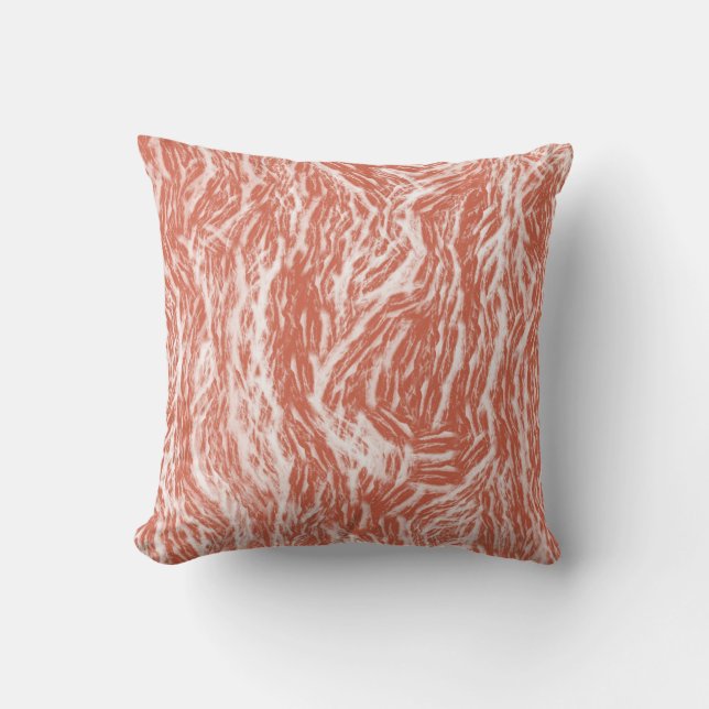 Ochre Bark Abstract Cushion (Front)