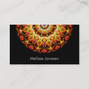 Ochre Burnt Glass -Mandala- Business Card