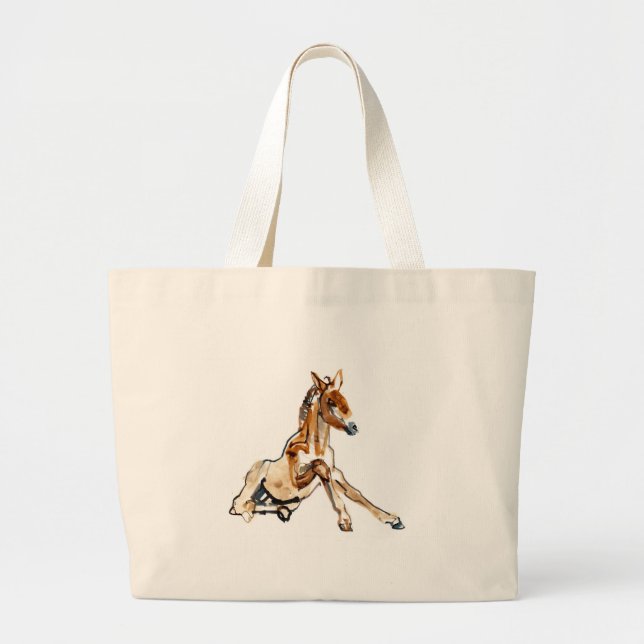Ochre Foal Large Tote Bag (Front)