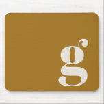 Ochre Gold Minimal Retro Monogram Initial Custom Mouse Mat<br><div class="desc">Ochre Gold Minimalist Retro Monogram Initial Custom Mouse Pad</div>