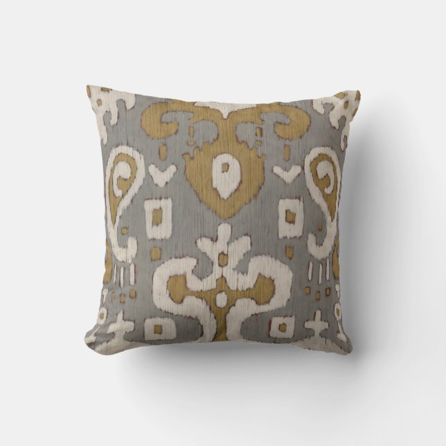 Ochre Ikat I Cushion (Front)