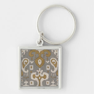 Ochre Ikat I Key Ring