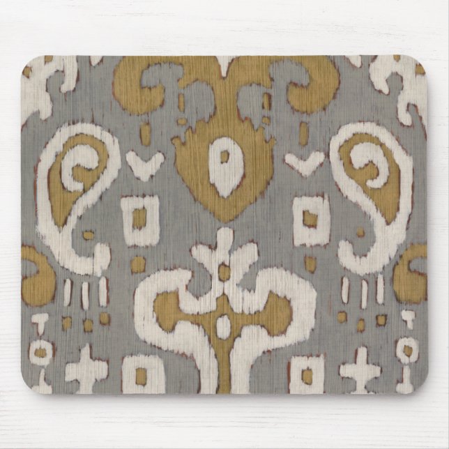Ochre Ikat I Mouse Mat (Front)