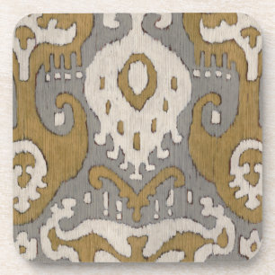 Ochre Ikat II Coaster