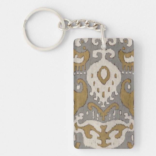 Ochre Ikat II Key Ring (Front)