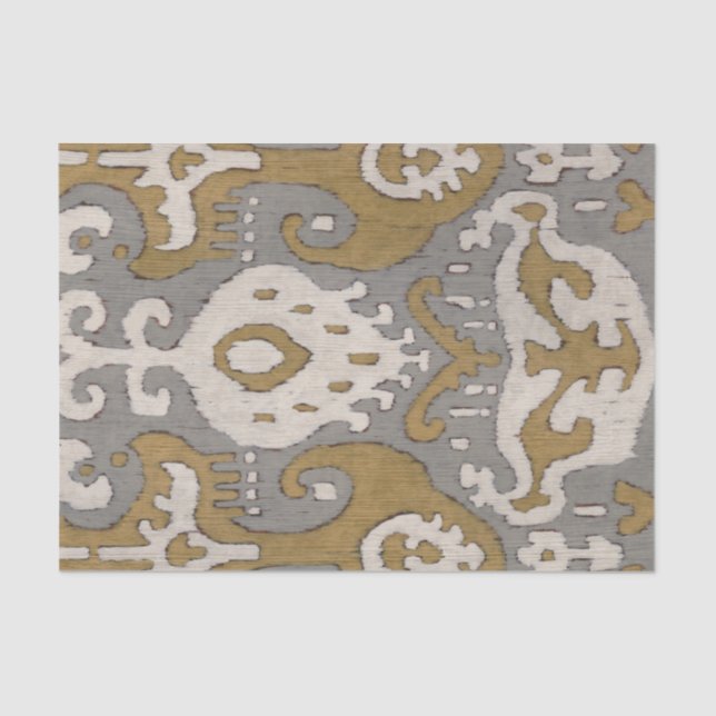 Ochre Ikat II Tissue Paper (Front)