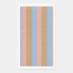 Ochre, Pink & Blue Stripes Napkin