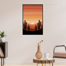 Ochre Terracotta Gradient Art