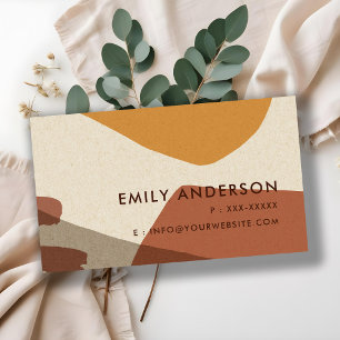Ochre Terracotta Modern Rustic Abstract Artistic Business Card