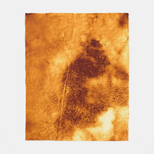 Ochre Tie Dye illustration. Abstract Texture. Dirt Fleece Blanket
