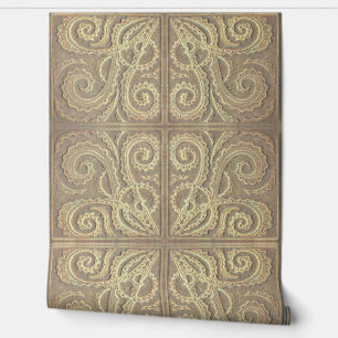 Ochre tile pattern 2' x 4'  wallpaper