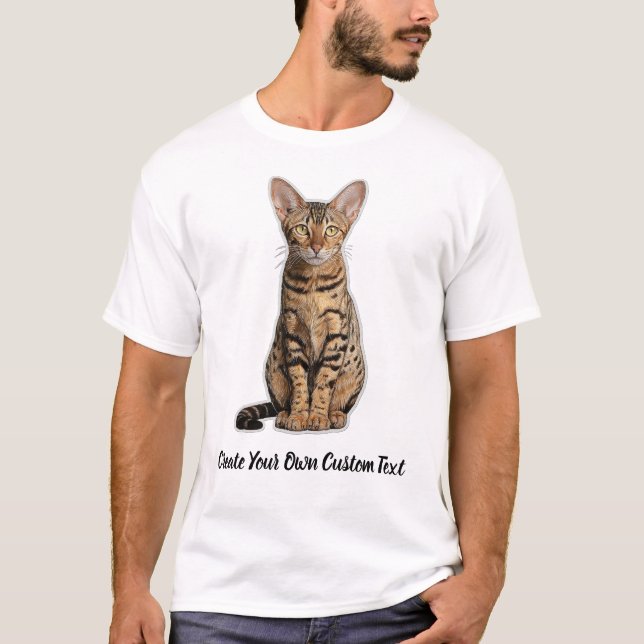 Ocicat Cat Create Your Own Custom Text  T-Shirt (Front)