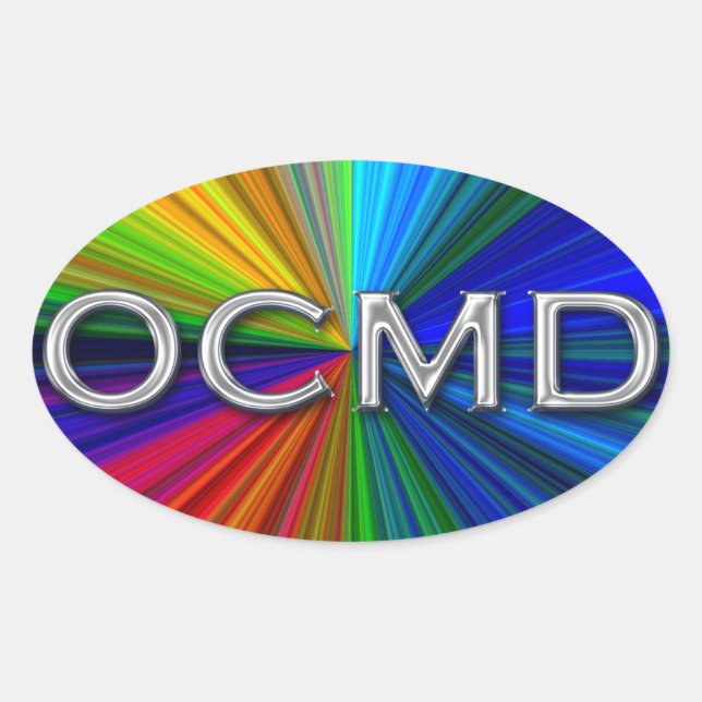 OCMD - Ocean City Maryland Oval Logo Oval Sticker (Front)