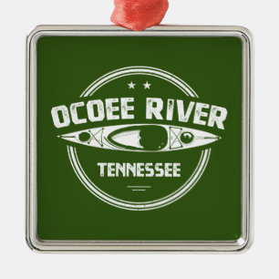 Ocoee River, Tennessee Metal Tree Decoration