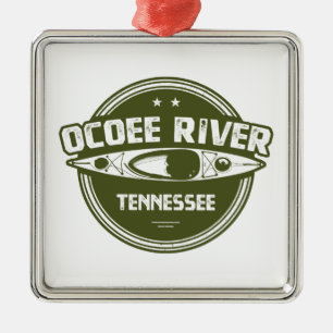 Ocoee River, Tennessee Metal Tree Decoration