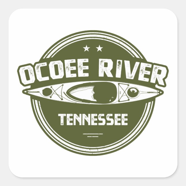Ocoee River, Tennessee Square Sticker (Front)