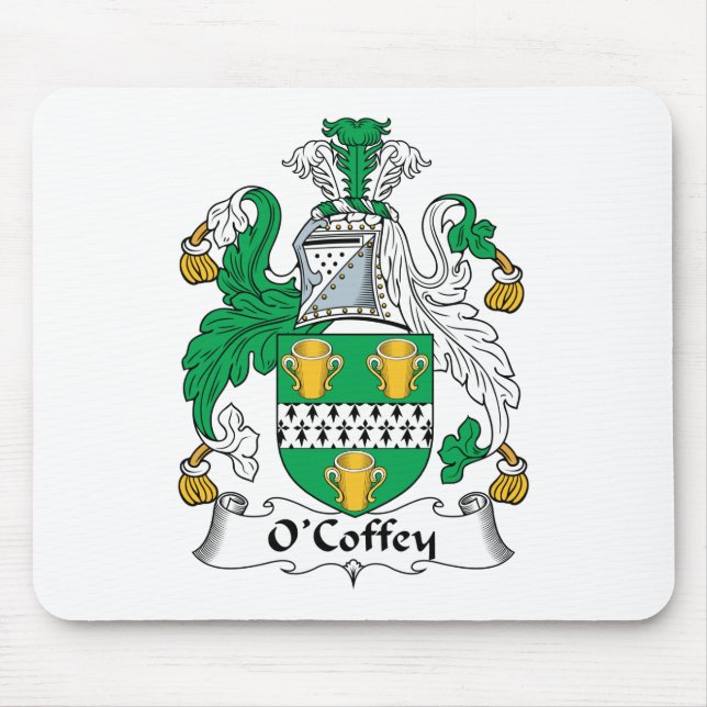 O'Coffey Family Crest Mouse Mat (Front)