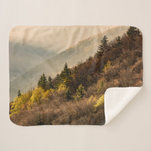 Oconaluftee Valley Overlook   North Carolina Sherpa Blanket
