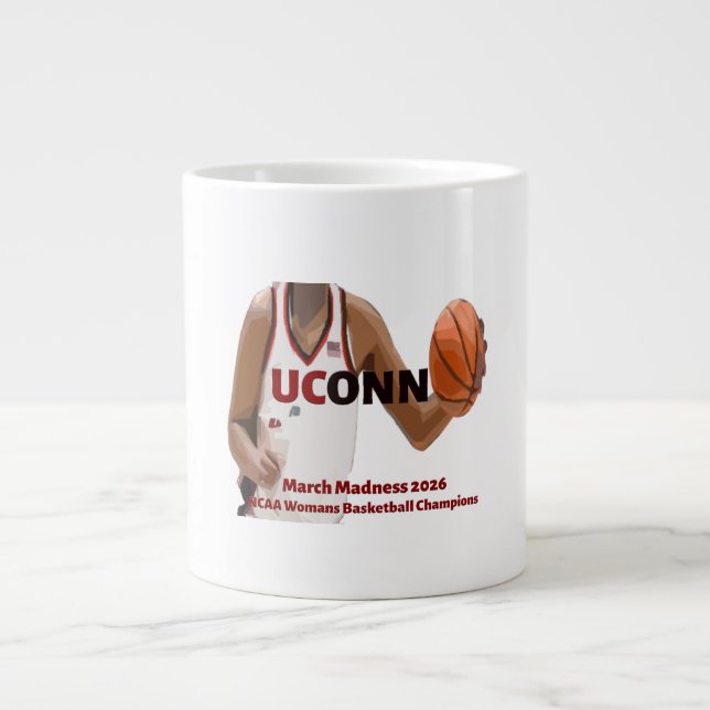 OCONN March Madness Champions 2026 Large Coffee Mug (Front)
