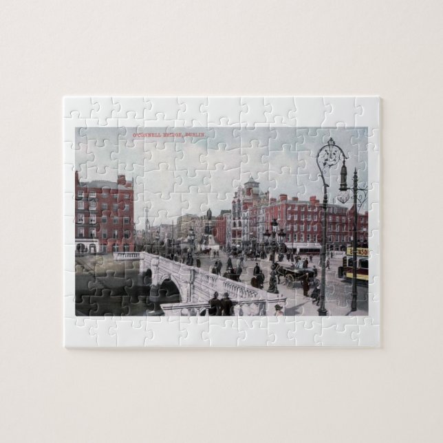 O'Connell Bridge, Dublin, Ireland, Vintage  Jigsaw Puzzle (Horizontal)