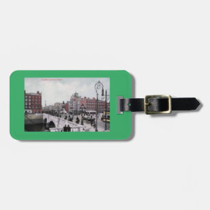 O'Connell Bridge, Dublin, Ireland, Vintage Style Luggage Tag