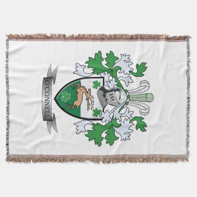 O'Connell Coat of Arms Throw Blanket (Front)