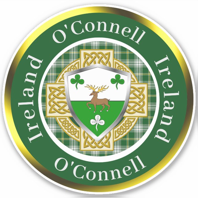 O'Connell Irish Shield/Celtic Cross Personalised (Front)