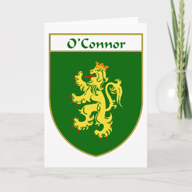 O'Connor Coat of Arms/Family Crest Holiday Card (Front)