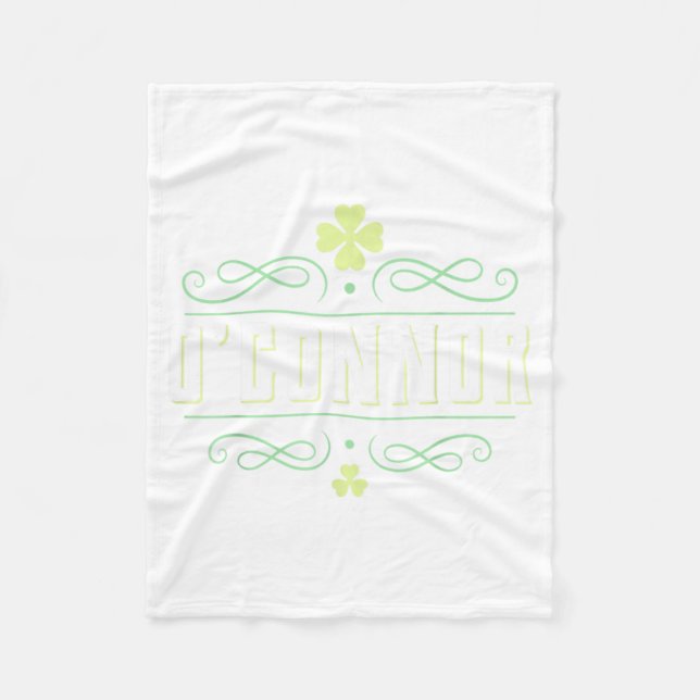 OConnor Shirt - Irish Surname Fleece Blanket (Front)