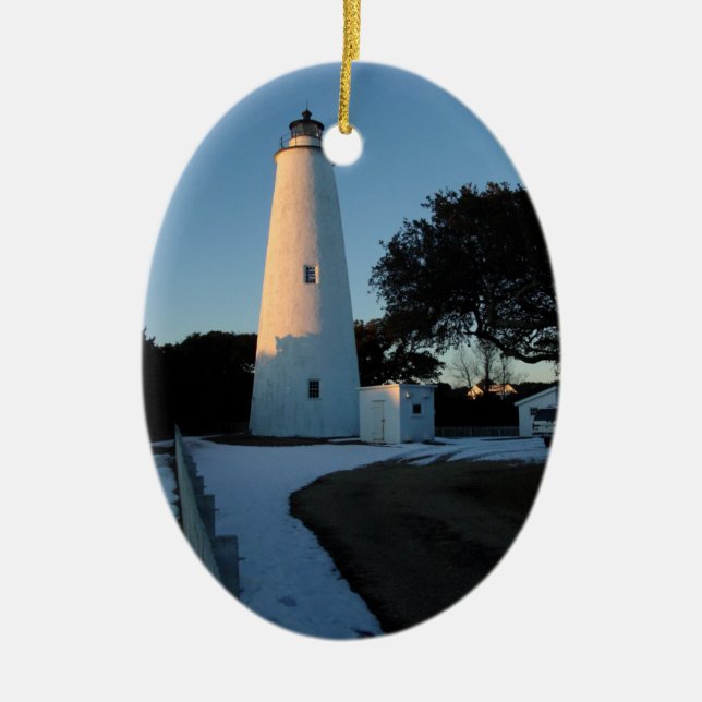 Ocracoke Island Christmas Ceramic Tree Decoration (Front)