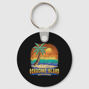 Ocracoke Island North Carolina Vintage Distressed  Key Ring