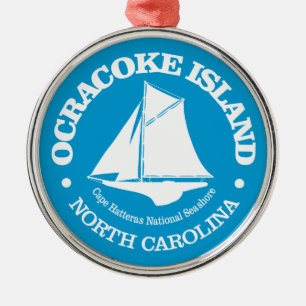 Ocracoke Island (sloop) Metal Tree Decoration