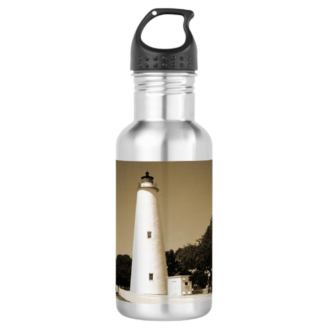 Ocracoke Lighthouse Aluminium Water Bottle (Front)