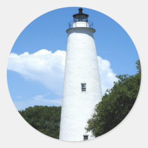 Ocracoke Lighthouse Classic Round Sticker