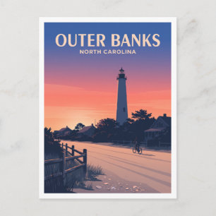 Ocracoke Lighthouse North Carolina Keepsake Postcard